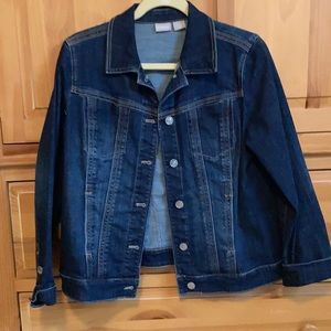 Chico’s Dark Wash Denim Jacket Size 1 (8-10 medium